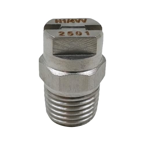 Stainless Steel Flat Fan Nozzle 1PC 1/4'' HVV Flat Fan Nozzle 0-110 Degree Flat Fan Water Spray Nozzle HVV Cooling Nozzle Industrial(8001) - color: 8001