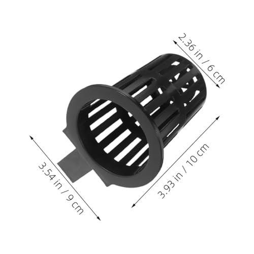 6pcs Hanging Hydroponic Basket Set for Fish Tank and Pond Plants – Small Round Black Plastic Mesh Net Pots (20-40mm) Wall-Mounted Planters for Aquatic Gardening and Balcony Decor