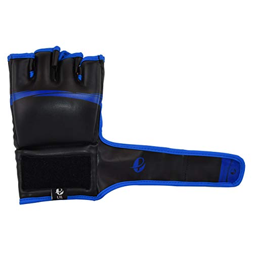 PFG Elite MMA Gloves - High Grade Artificial Leather - MMA Boxing Muay Thai Training & Fight - color: Blue, size: CH/XS