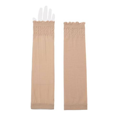 Yizelli Outdoor Arm Sleeves for Women Polyester Long Arm Sleeves for Sun Protection - color: Dark Wine Red