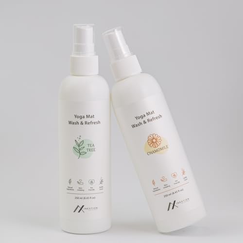 Yoga Mat Wash – Yoga Mat Spray for All Mats and Pilates, Yoga Accessories, Fitness Equipment and Gym Accessories Cleaner, Non-irritating, Non-alcohol - 8.45fl oz (Chamomile) - color: Chamomile