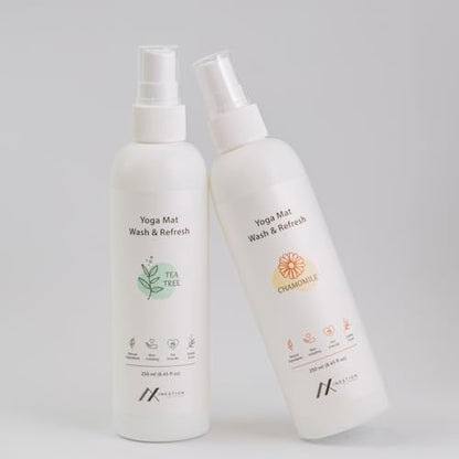 Yoga Mat Wash – Yoga Mat Spray for All Mats and Pilates, Yoga Accessories, Fitness Equipment and Gym Accessories Cleaner, Non-irritating, Non-alcohol - 8.45fl oz (Chamomile) - color: Chamomile