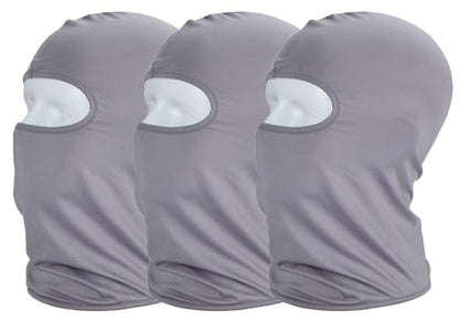 Balaclava Sun/uv face mask UPF 50+ ski mask Neck Gaiter face Scarf Outdoor Sports 3pack - color: Greyx3