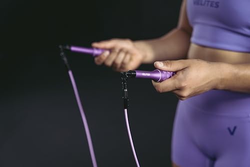 Velites - Earth 2.0 Jump Rope - Official CrossFit® Games Rope - Professional Aluminum Speed Rope for Double Unders, Fitness & Boxing - Includes 4mm Cable & Carrying Bag - - color: Purple