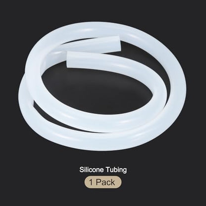 1m(3.3ft) 13mm(1/2") ID x 18mm(0.7") OD Silicone Tubing Clear Industrial Plastic Tubing Pure Silicone Hoses for Pump Siphoning Draining Irrigation Brewing - color: Clear, size: 1/2" x 0.7"