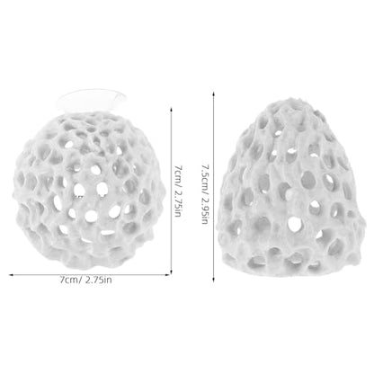 WOONEKY Shrimp Hideout Aquarium Cave with Multiple Holes Hollow Coral Rock Breeding Shelter Fish Tank Decoration for Freshwater Shrimp and Betta Fish