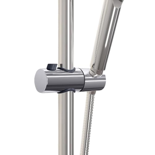Shower Head Holder for Slide Bar - Adjustable Hand Showers Clamp | 360 Degree Rotation Slider, Bathroom Replacement Bracket, Universal Shower Sprayer Mount, Easy Install Holder - size: 24mm