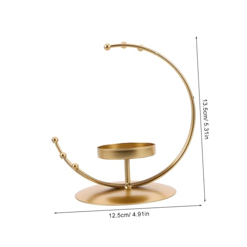 ULTECHNOVO Moon Candle Holders for Romantic Centerpieces Elegant Tealight Decor for Weddings and Eid Celebrations Meticulously Crafted Moon-Shaped Design for Table Decoration