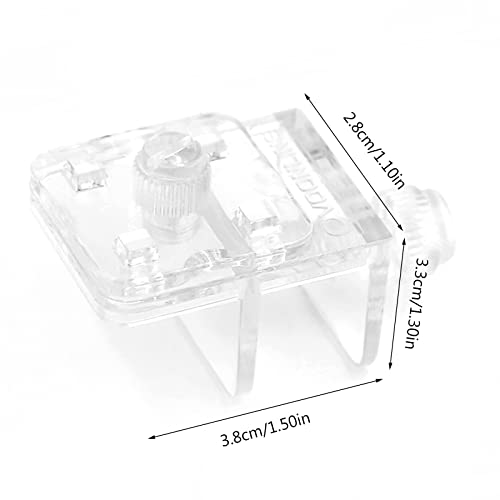 2 Pieces Fish Tank Screen Net Holder Clamp Anti-Jump Net Mounting Clip Multifunctional Transparent Acrylic Clamps Fish Tank Glass Cover Clips
