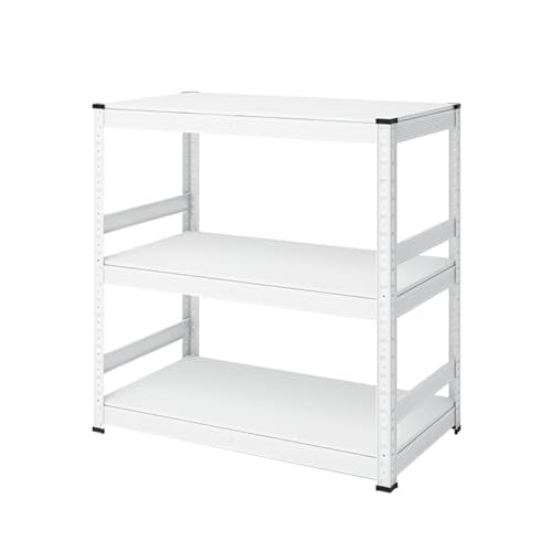 20 Gallon Metal Fish Tank Stand, Freestanding Adjustable Bookshelf Storage Shelves, ,Heavy-Duty Industrial Microwave Stand, Kitchen Utility Organizer for Home Office(80x40x80cm(31x16x31inch), White) - color: White, size: 80x40x80cm(31x16x31inch)