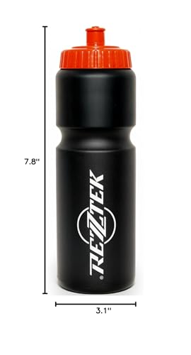 Hockey Water Bottle 25 oz with Short Spout – BIO-Based Plastic Bottle | Sports Water Bottle with Screw Cap – Squeeze Hockey Bottle for Rink, Gym & Field – Dishwasher Safe Water Bottle - style: Short Spout