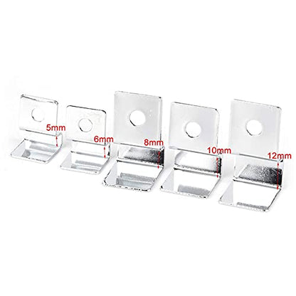 Pssopp 4Pcs Fish Glass Cover Clip, Stainless Steel Aquarium Glass Cover Support Bracket Holders Universal Lid Clips for Rimless Aquarium(6mm) - color: 6mm