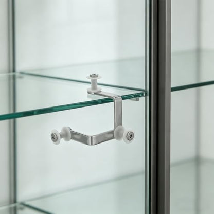 8pcs Carbon Steel Glass Partition Clip, 3 Hole Glass Shelf Clamp Bracket for 10mm, Heavy Duty Panel Fastener for Display Cabinet, Office Partition & Aquarium Use - size: 7.50X5.50X5.50CM