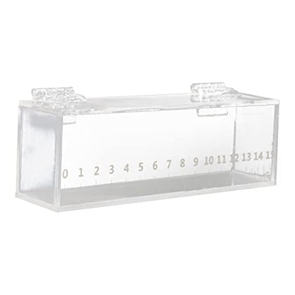Fish Viewing Box,Acrylic Fish Breeding Box,Fishing Photo Tank,Hatching Boxes, Clear Micro Landscape Fish Tank with Scale