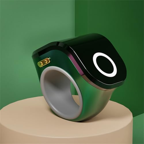 Tasbih Counter Zikr Rings, Portable Touch Smart Tasbeeh, Rechargeable Electronic Digital Tasbih Rings, Finger for Muslims, Prayer, Reminder, Home - color: Claret
