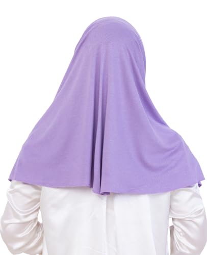 Prien Instant Hijab For Women, Muslim Long Scarf, Undercap Turban Set, Turkish Islamic Clothing, Prayer Clothes For Abaya - color: Lilac