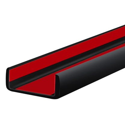 Rubber Edge Trim, 2 inch Wide U Channel Edge Trim, Big Size U Shaped Trim, Self Adhesive Edge Banding for Plywood, Woods, Doors, Shelf, Cabinet, Countertop, Length 20Ft, Black - size: Size2"(Fit 1-15/16"~2-1/16"), L20'