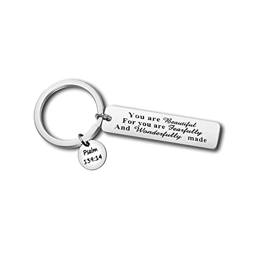 Bible Verse Keychain Christian Gift Christmas Religious Keychain Inspirational Bible Verse Jewelry Faith Gifts for Women Men Thanksgiving Communion Easter Prayer Gifts Scripture Keyring Gift
