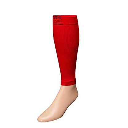 Leg Sleeves 15-20MMHG Compression Enhanced Performance and Protection, Acid Red, Extra Large - color: Acid Red, size: X-Large