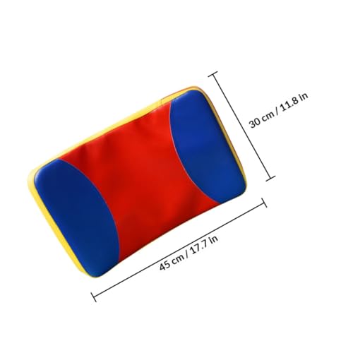 INOOMP Taekwondo Kickboxing Leg Pad and Boxing Shield for Protection, Large Three-Color Hand Paddle with Curved Side Kick Target for Martial Arts Training and Sparring