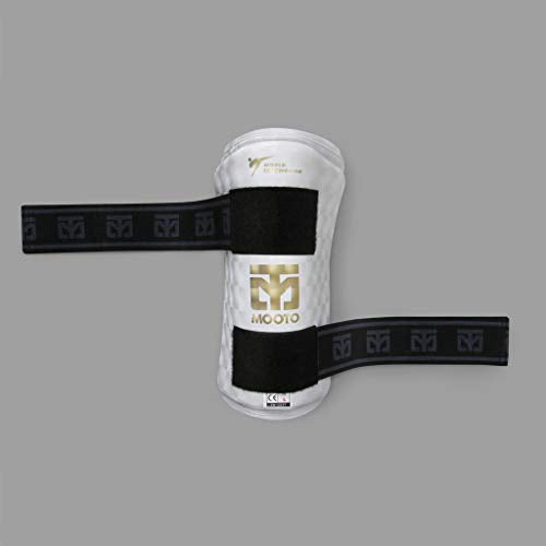MOOTO Korea Taekwondo Extera S2 Forearm Protector Guard a Pair WT Logo Training Match Gym School Academy (Medium(Length 25cm or 0.82 ft))