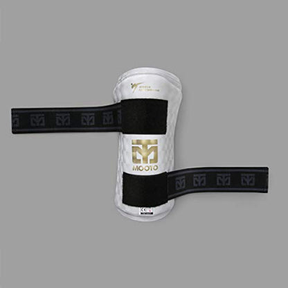 MOOTO Korea Taekwondo Extera S2 Forearm Protector Guard a Pair WT Logo Training Match Gym School Academy (Medium(Length 25cm or 0.82 ft))