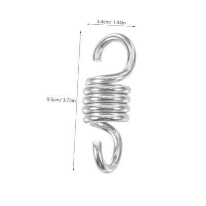POPETPOP 2pcs Hammock Chair Hanging Spring Kit Galvanized Accessories for Porch Swings Chairs and Patio Swings Easy to Install Supports Heavy Loads Set