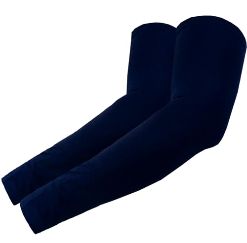 AMAL Muslim Sleeves COTTON Cover Arms For Women USA - color: Midnight Blue, size: Large