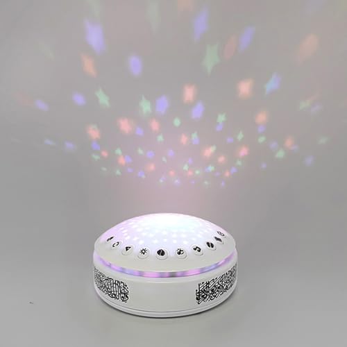 Kids Sound Machine Night Light Projector Nursery Rhymes Quran Soothing Sounds Star Projector