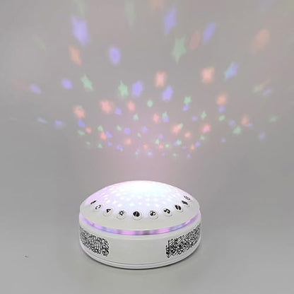 Kids Sound Machine Night Light Projector Nursery Rhymes Quran Soothing Sounds Star Projector