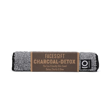 Facesoft Yoga Towel - Infused with Activated Charcoal to Detoxify and Sweat - Made with Eco-Friendly Aqua-Cotton Yarn - Biodegradable and Sustainable - All Ages - color: Eco Sweat Charcoal Workout Towel