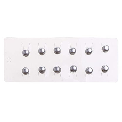 Strong Metal Plating Magnetic Hijab Clip Safe Hijab Brooch Luxury Accessory Hole Pins Brooch Magnet for Scarf - color: White