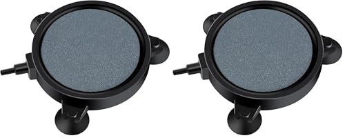 AQUANEAT Aquarium Air Stone Disc 4 inch, Aerator Bubble Diffuser, Air Pump Accessories Airstones for Aquariums, Fish Tanks,Hydroponics,and Ponds - size: 4 inch (2 pack)