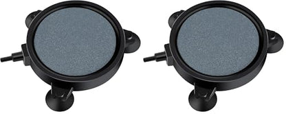 AQUANEAT Aquarium Air Stone Disc 4 inch, Aerator Bubble Diffuser, Air Pump Accessories Airstones for Aquariums, Fish Tanks,Hydroponics,and Ponds - size: 4 inch (2 pack)