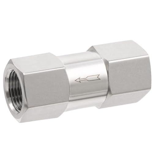Yoebor 1/2" FNPT x 1/2" FNPT Stainless Steel Check Valve One Way Valves 1pc - size: 0.5 Inch, style: Fnpt x Fnpt