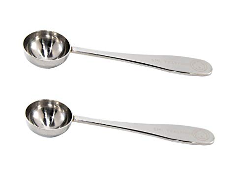 5 ml Teaspoon Measuring Scoop Spoons, Polished Stainless Steel, Set of 2 - color: Polished Stainless Steel, size: 5 ML Teaspoon Measuring Scoop Spoon