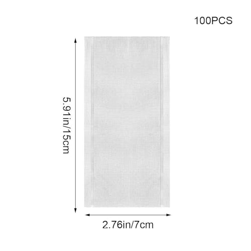 100 Pcs Water Soluble Baits Bag Carp Baits Fishing Bag PVA Carp Fishing Bag for Solid Bait Carp Fishing (7 * 15CM)