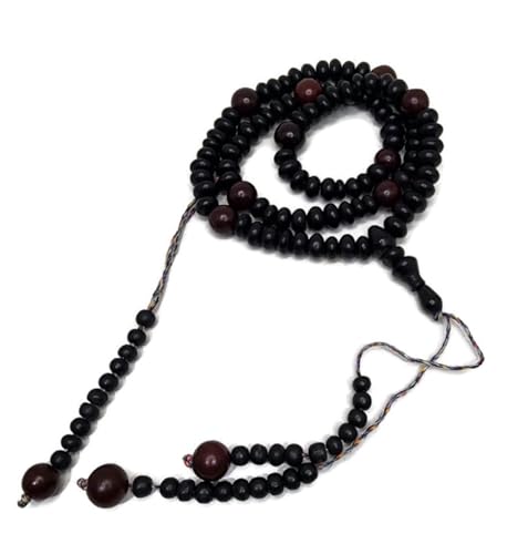 Muslim Prayer Tasbih 99 Beads AMN-110 Islam Dhikr Rosary Craft Misbaha Eid Ramadan Gift (Black/Brown) - color: Black/Brown