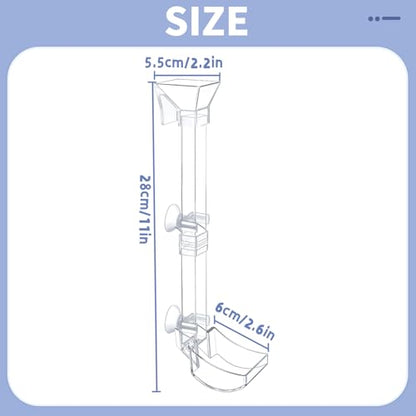 Aquarium Fish Shrimp Feeding Dish Set - Clear Feeder Tube and Dish With Cleaning Brush and Measuring Spoon for Preventing Food Scattering - Supplies for Shrimp Medium - size: Medium