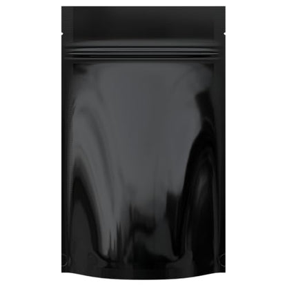 Mylar Style Barrier Bags – Zipper w/Heat Seal – 100 Bags (Gloss Black/Gloss Black, 1/4 Ounce - 4?x6.5?x1.78?) - color: Gloss Black / Gloss Black, size: 4x6.5x1.78 Inch (Pack of 100)