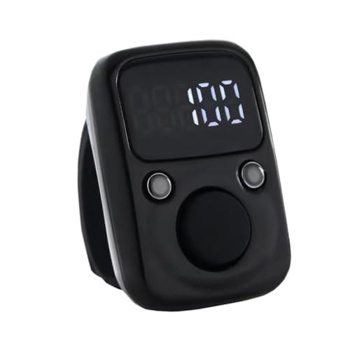 Hand Counter Clicker Portable Hand Finger Counting Clicker | Smart for Family Friends Home Young People Elderly Office Daily Wear - color: Black