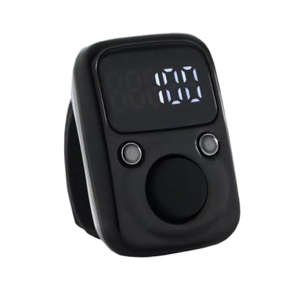 Hand Counter Clicker Portable Hand Finger Counting Clicker | Smart for Family Friends Home Young People Elderly Office Daily Wear - color: Black