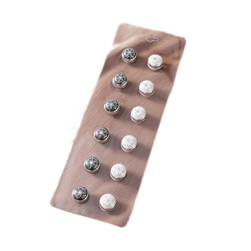12 Pcs Hijab Magnets Round Veil Weights Muslim No-Snag Hijab Pins Multi-Use Buttons for Cardigan Scarves Cufflinks Decorate