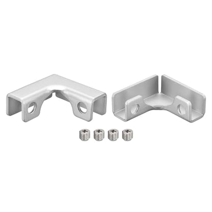 uxcell Glass Fixing Clip, 2pcs for 8-12mm Aluminum Alloy L-Shaped Glass Connector Combination Bracket Reinforced Clamp for Glass Display Cabinet, Fish Tank - size: 8-12mm