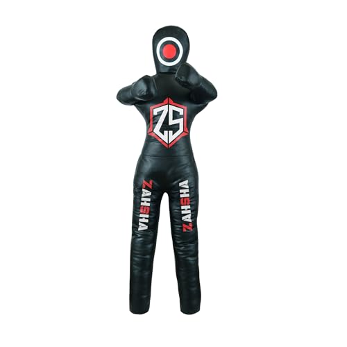 BJJ Wrestling Grappling Throwing Dummy Bag, Unfilled, PU Leather - size: 72 inches| 180cm|6 Feet