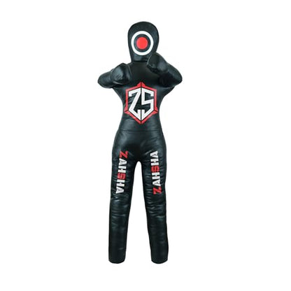 BJJ Wrestling Grappling Throwing Dummy Bag, Unfilled, PU Leather - size: 48 inches| 120cm|4 Feet