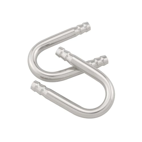 JianLing 4PCS Aquarium U Shape Stainless Steel Connector Carbon Dioxide System U Bend Fitting 42mm Fish Aquarium Aquascape Oxygen Pump Elbow
