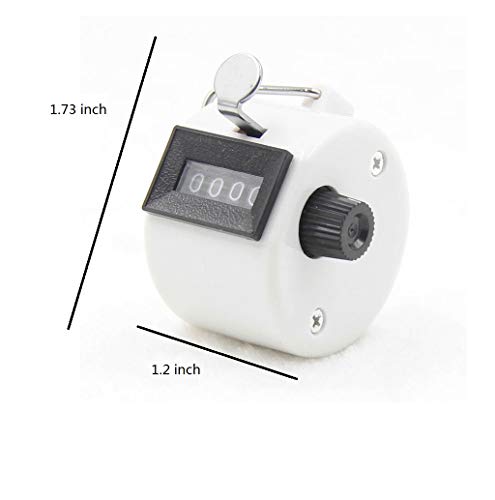 3PCS ABS Hand Held Tally Counters, Mechanical 4 Digit Golf Counter, Manual Plastic Clicker, Black White Red