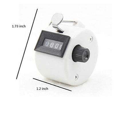 3PCS ABS Hand Held Tally Counters, Mechanical 4 Digit Golf Counter, Manual Plastic Clicker, Black White Red