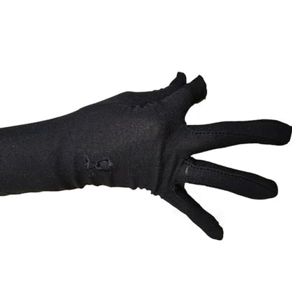 Muslims Arab Black Gloves for Women Sunproof Arm Covers Embroidery Long Arm Sleeves Full Finger Arabian Hijab Hand Gloves Long